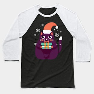 christmas black cat Baseball T-Shirt